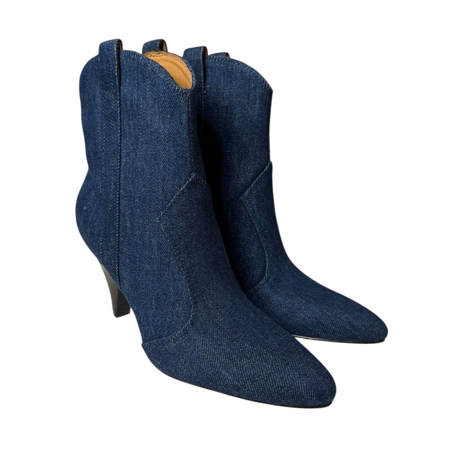 Marc Fisher Marc Fisher NEW Carissa Pull On Boots Blue Denim Size US 7 / IT 37 - 1 Thumbnail