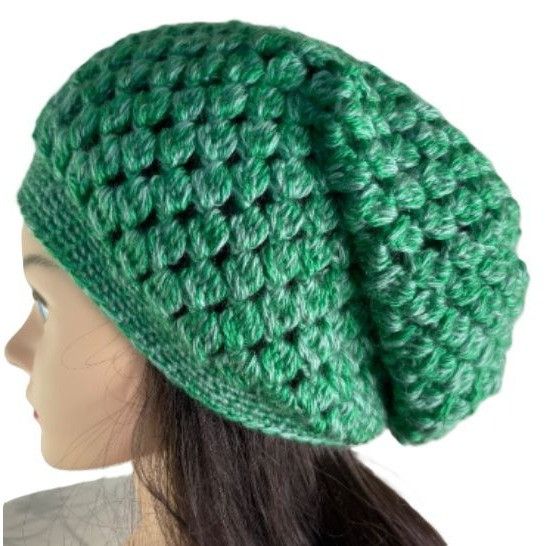 Handmade Crochet Slouch Hat Slouchy Beanie Snood Handmade Adult Size Size ONE SIZE - 1 Thumbnail