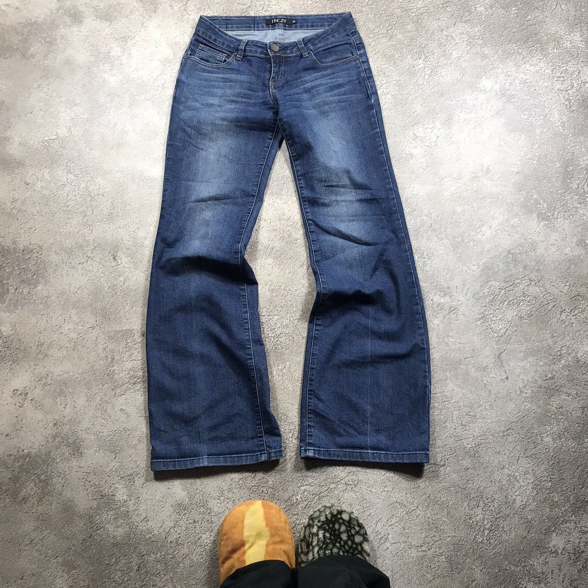 Vintage Vintage Y2K Baggy Distressed Flared Jeans Grunge Skate 28 Size 28" / US 6 / IT 42 - 2 Thumbnail