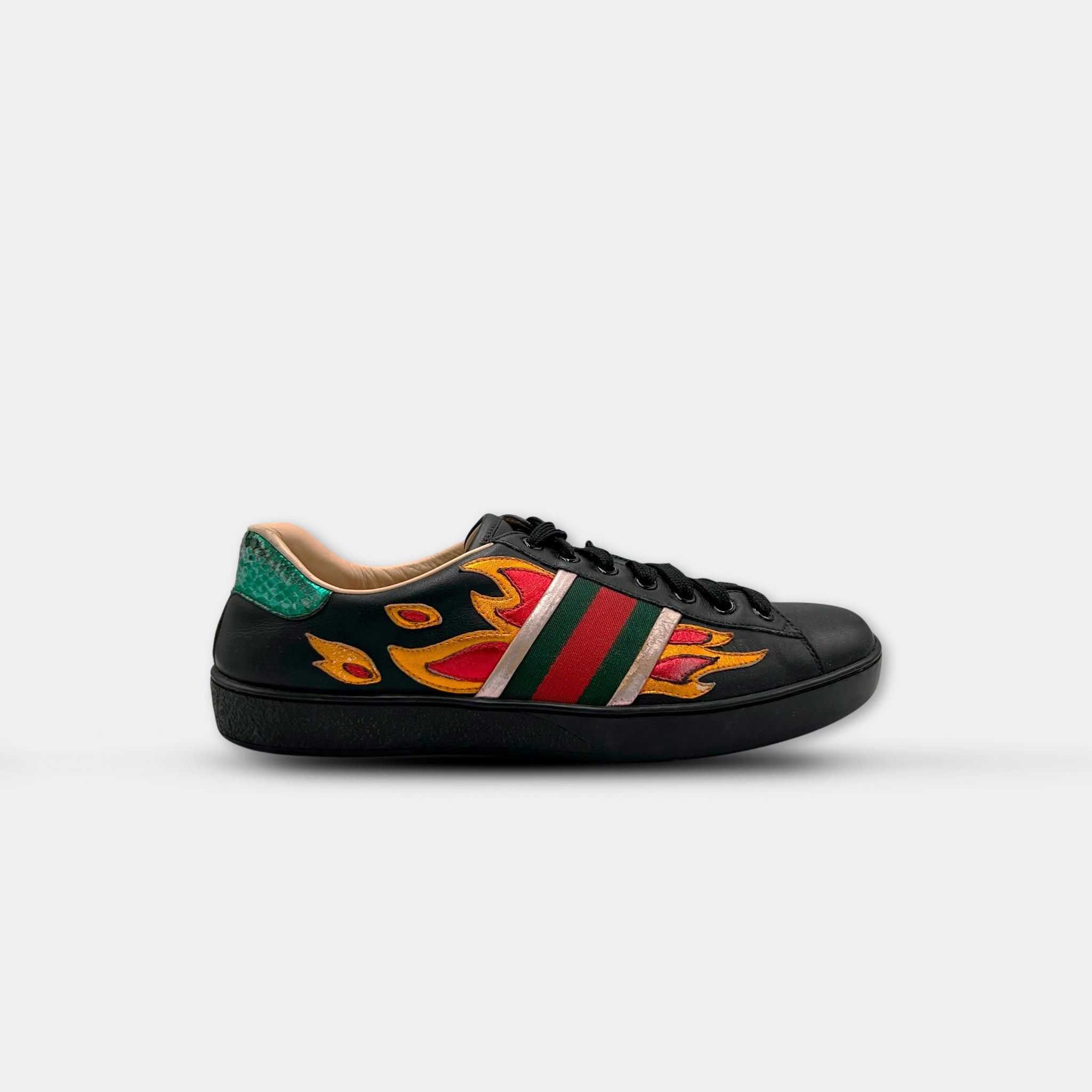 Gucci 2016 Gucci Ace Flames Sneakers Size US 8 / EU 41 - 1 Thumbnail