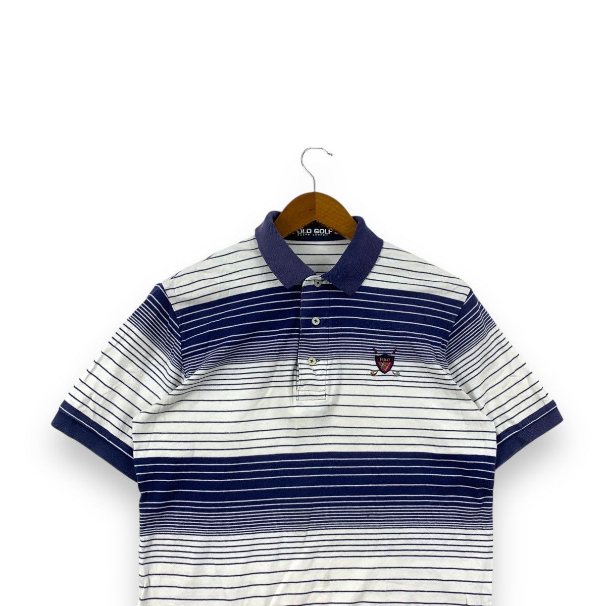 Polo Ralph Lauren Vintage POLO RALPH LAUREN Golf Collection Striped Polo Tee Size US M / EU 48-50 / 2 - 2 Thumbnail