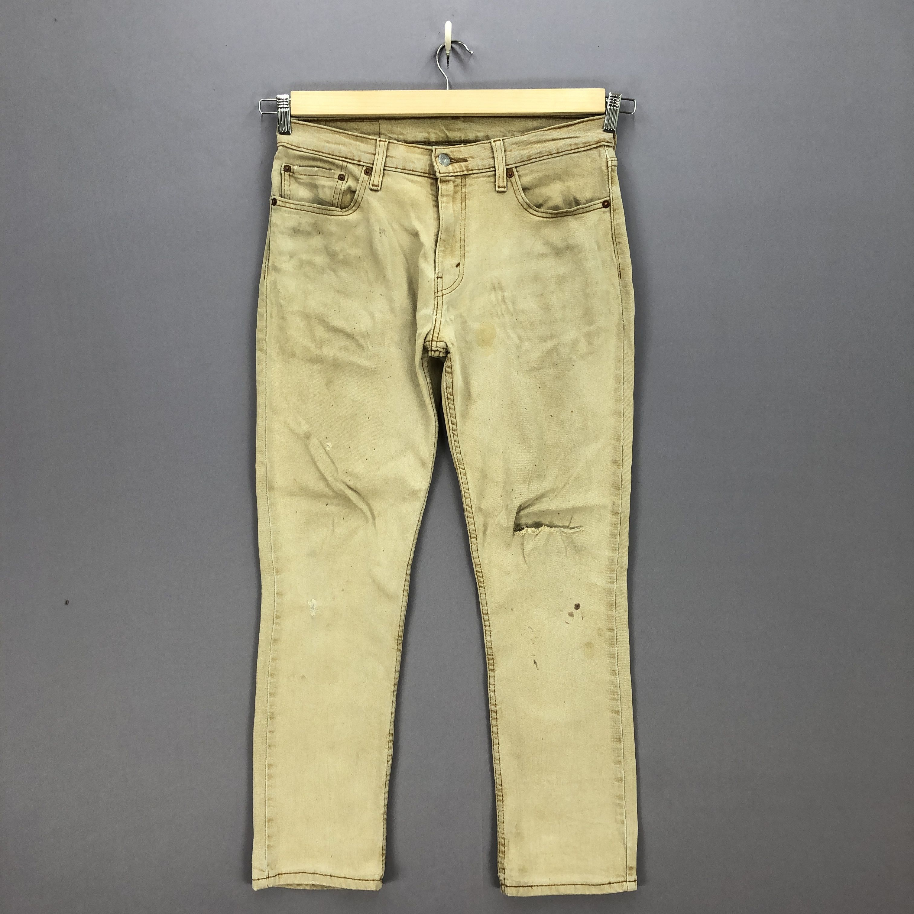 Levi's Vintage Levis 511 Beige Dirty Jeans Levi's Faded Denim Size US 32 / EU 48 - 1 Thumbnail
