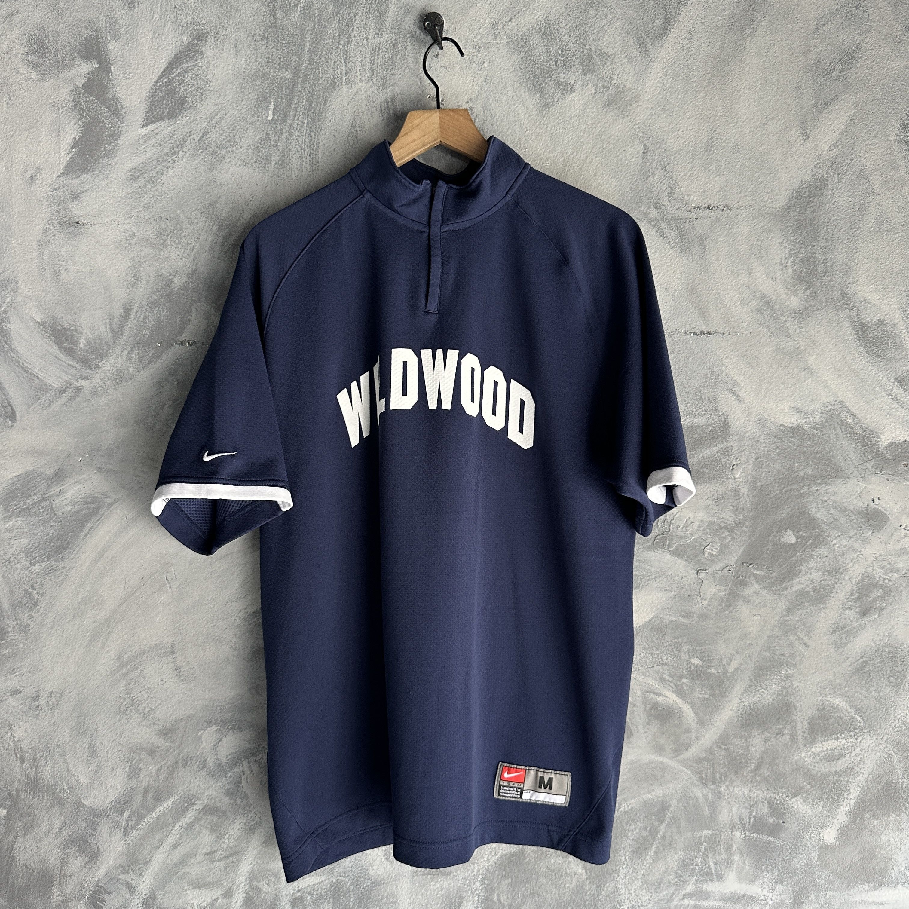 Nike Vtg Nike Wildwood Jersey 1/4 Zip T Shirt Mens High School Size US M / EU 48-50 / 2 - 1 Thumbnail