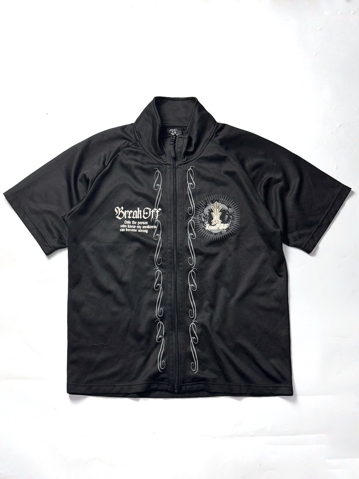 If Six Was Nine × Japanese Brand × Le Grande Bleu (L.G.B.) Tribal Japanese Poem Breakoff Tracksuit Zipper Tees Size US L / EU 52-54 / 3 - 1 Thumbnail