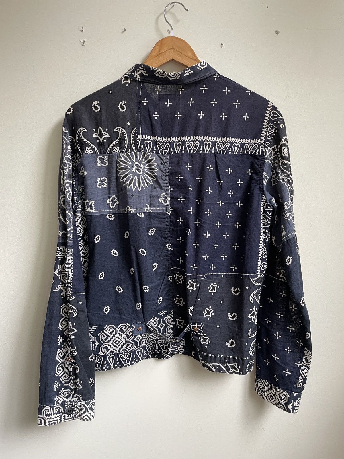 Kapital Patchwork Gauze Bandana 1st Jacket - Navy Size US L / EU 52-54 / 3 - 2 Thumbnail