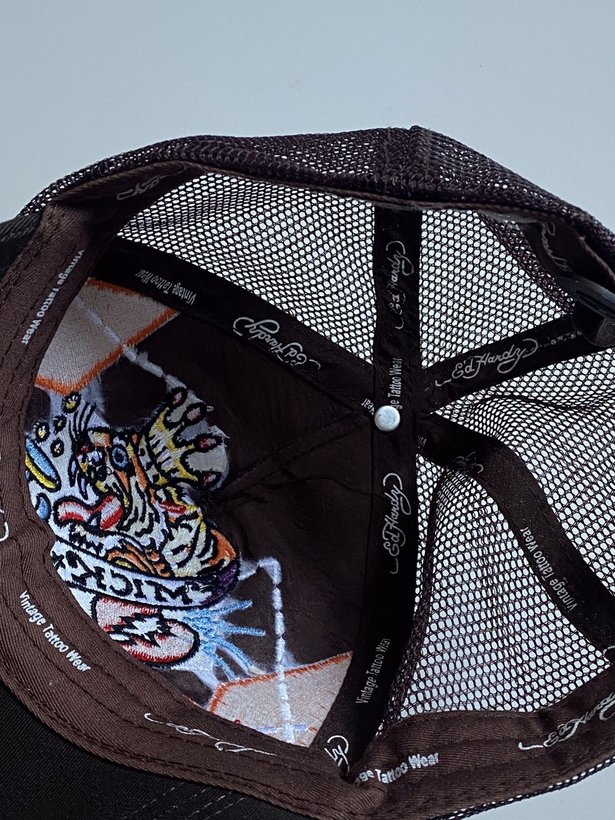 Ed Hardy Y2k Ed Hardy Japanese Streetwear Fashion Trucker Cap Size ONE SIZE - 11 Thumbnail