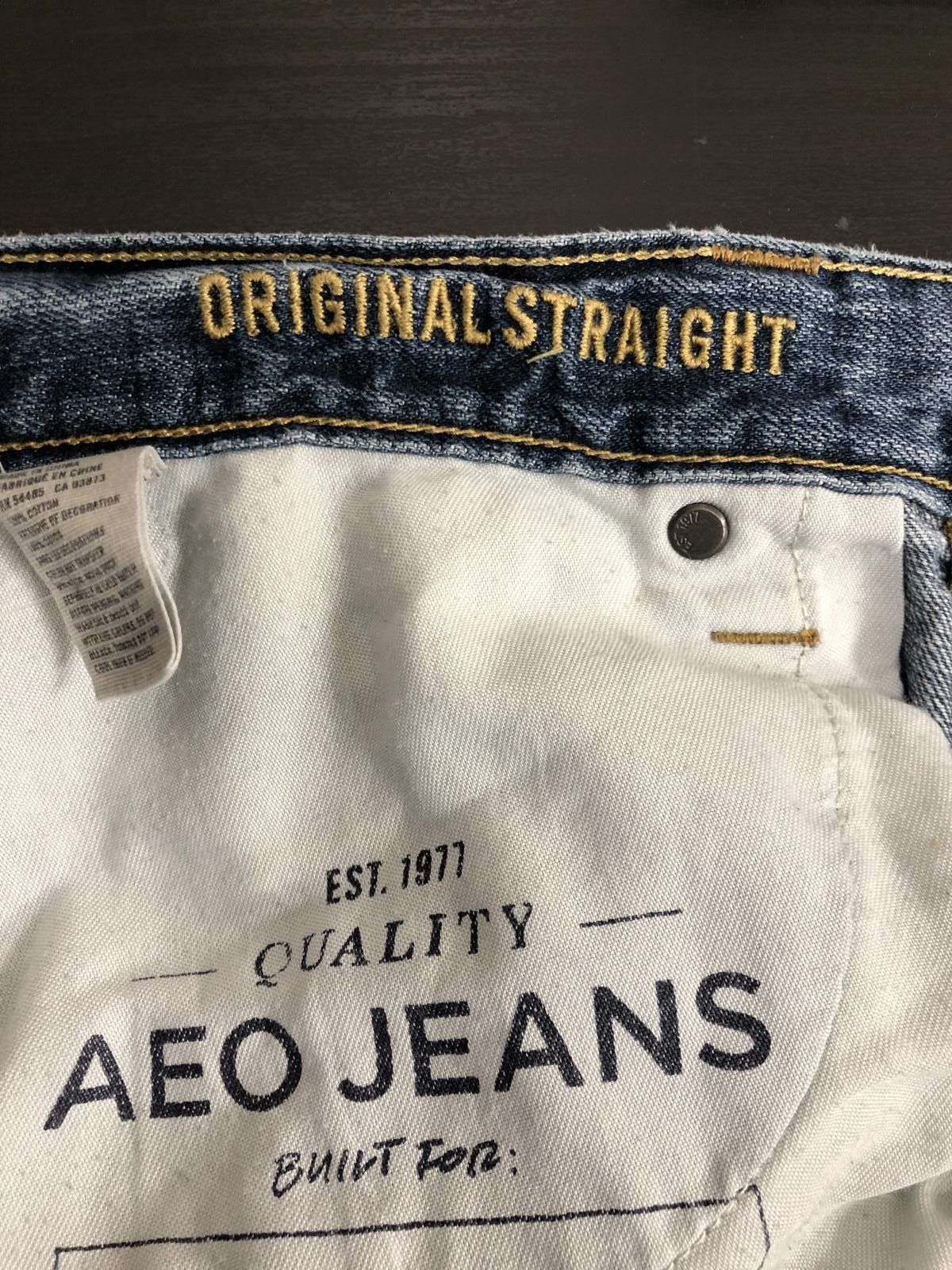 Designer American Eagle Outfitters Slim Fit Jeans - Light Wash Size US 34 / EU 50 - 8 Thumbnail