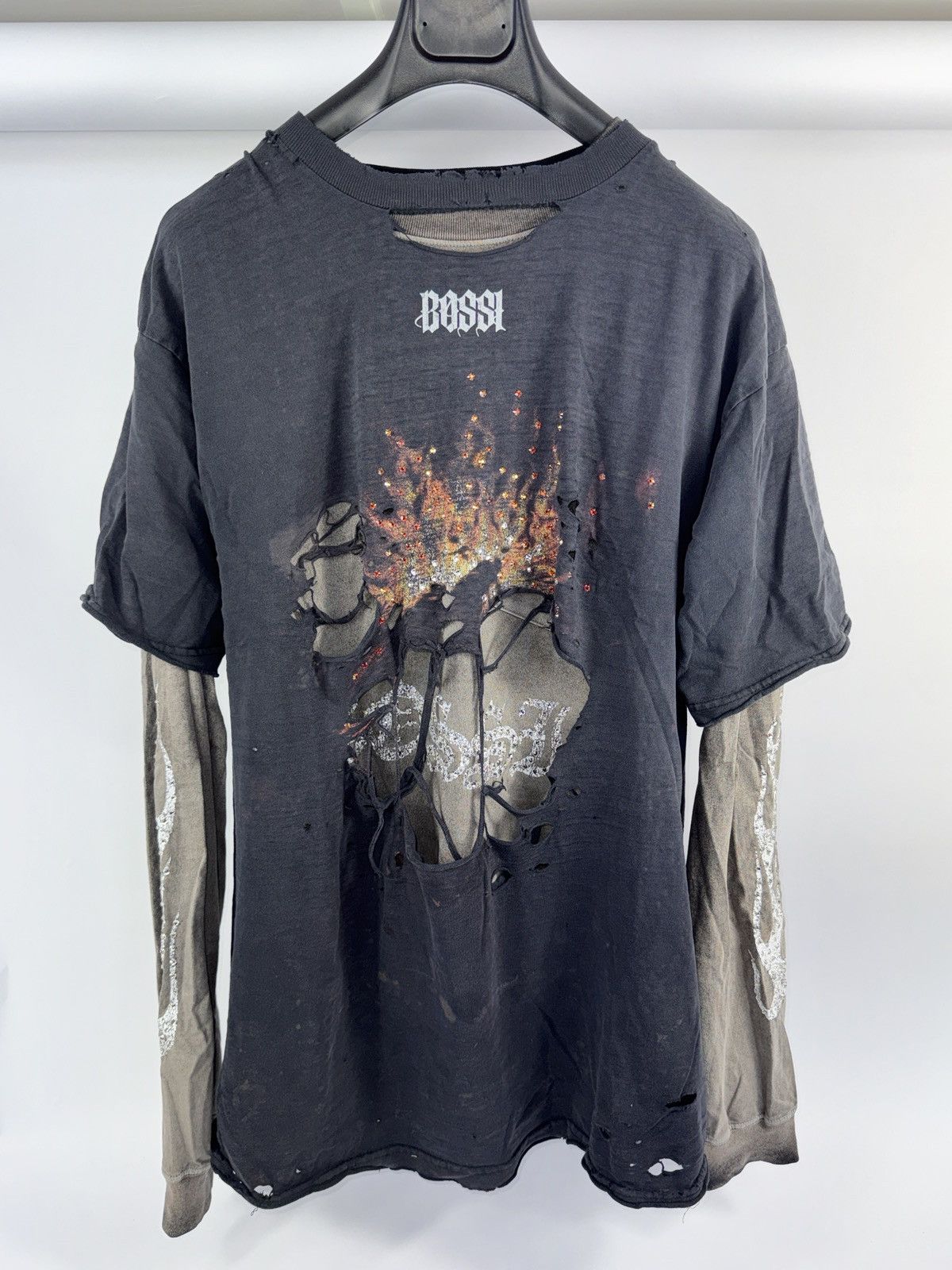 Bossi Sportswear 1 OF 1 RHINESTONE HARLEY DAVIDSON VINTAGE T-SHIRT Size US L / EU 52-54 / 3 - 1 Thumbnail