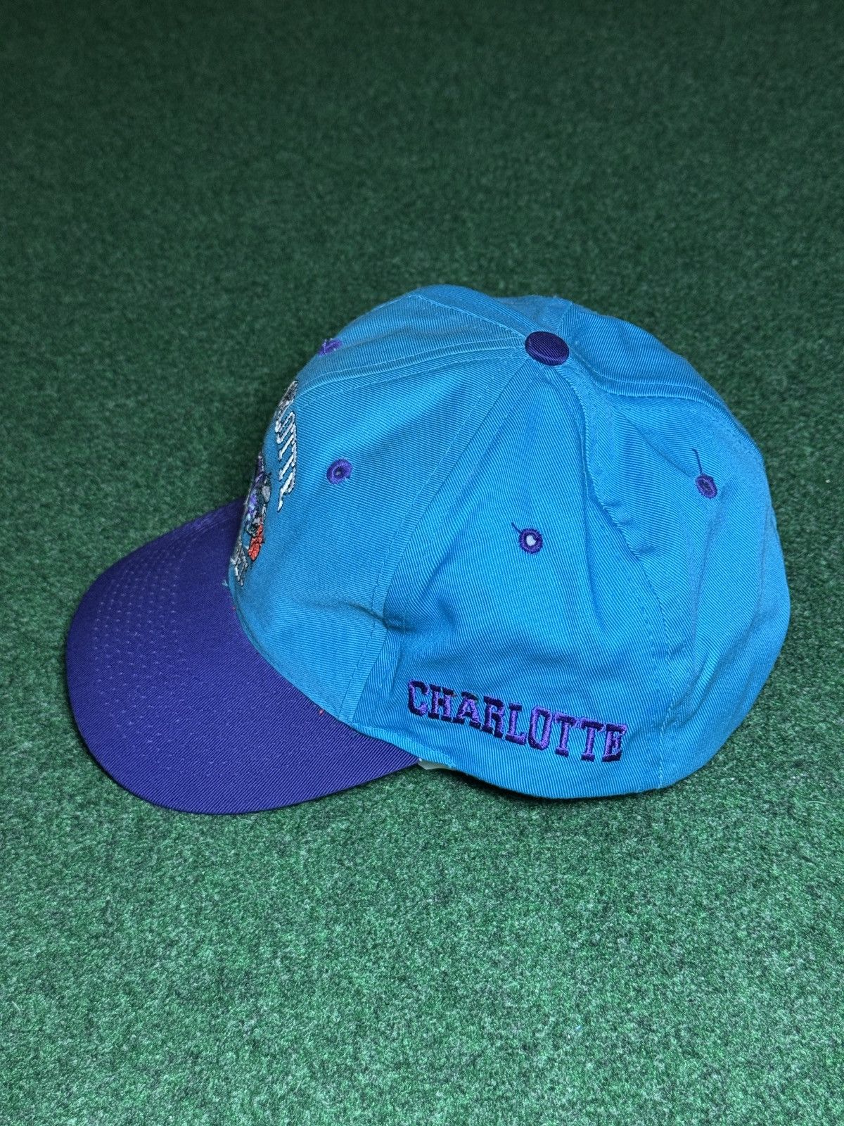 NBA × Starter × Vintage Vtg 90s Charlotte Hornets NBA Starter RetroSnapback Hat Size ONE SIZE - 2 Thumbnail