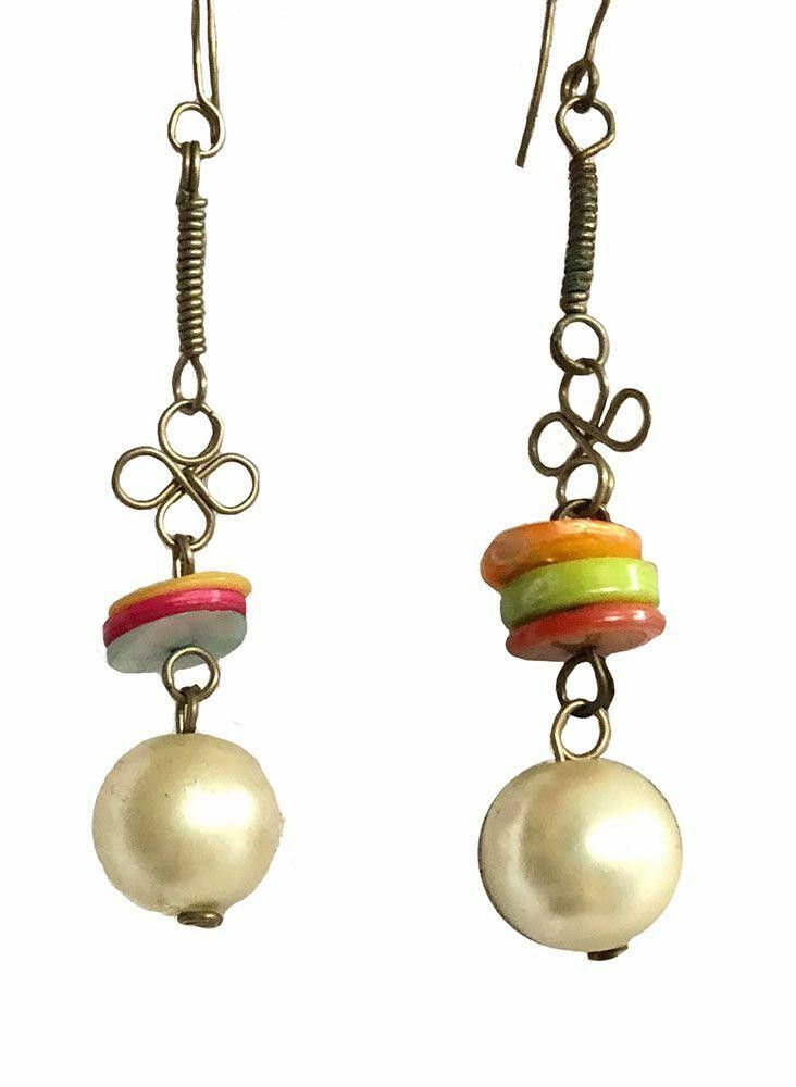 Designer HandMade Set Of Mother Of Pearl Dyed Disc Beads & Simulated Size ONE SIZE - 1 Thumbnail
