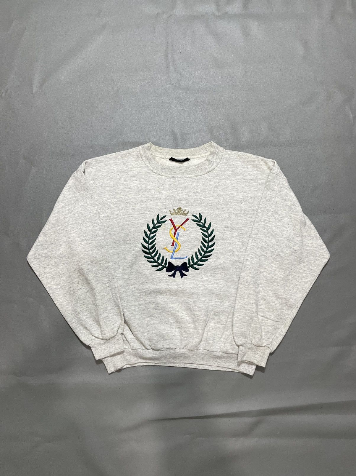 Yves Saint Laurent Vintage Ysl Yves Saint Laurent Pour Homme sweatshirt logo Size US S / EU 44-46 / 1 - 1 Thumbnail