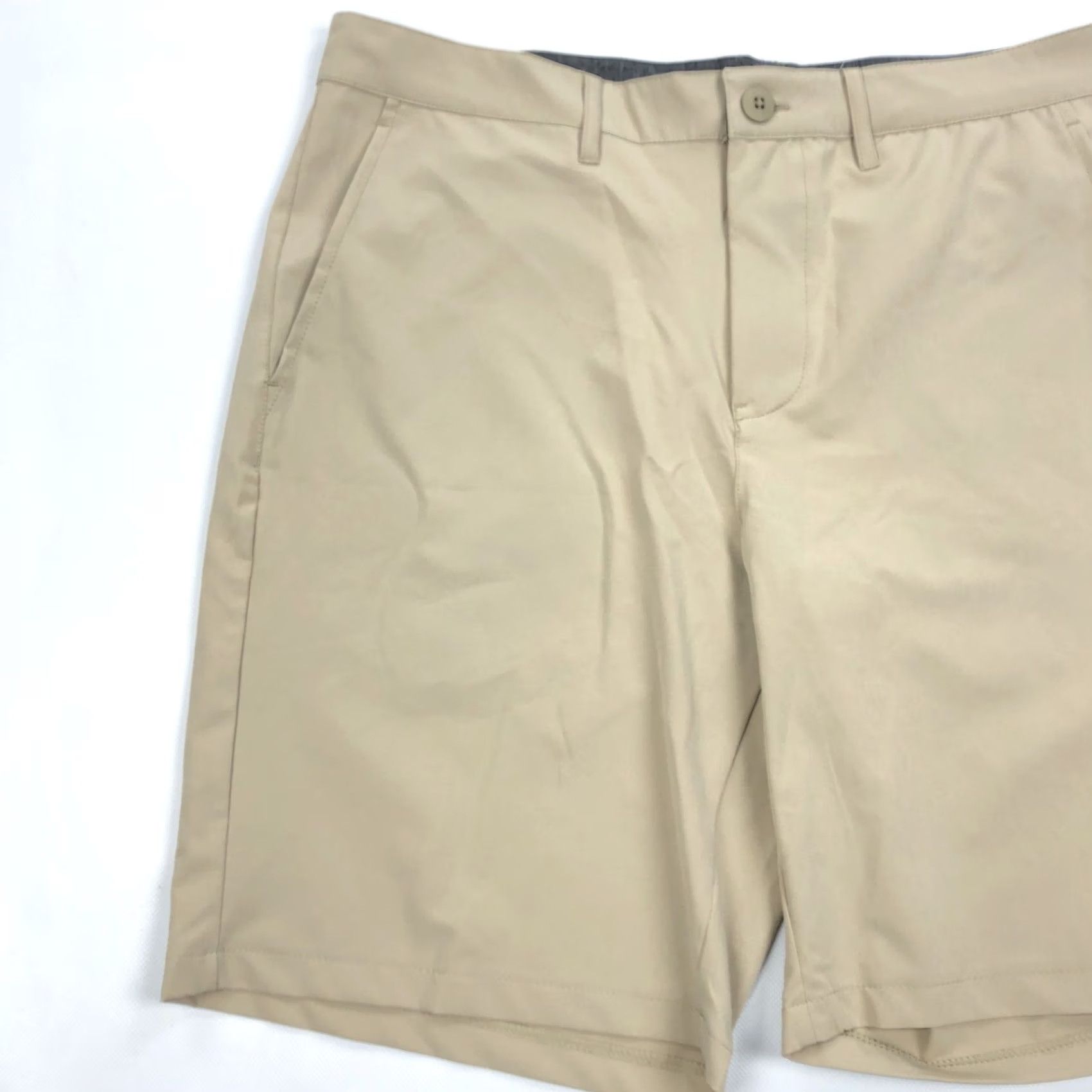 Quiksilver Quiksilver Men's Khaki Flat Front Performance Hybrid Shorts Size 34 Stretch Chino Casual Golf Travel Everyday Winter Size US 34 / EU 50 - 2 Thumbnail