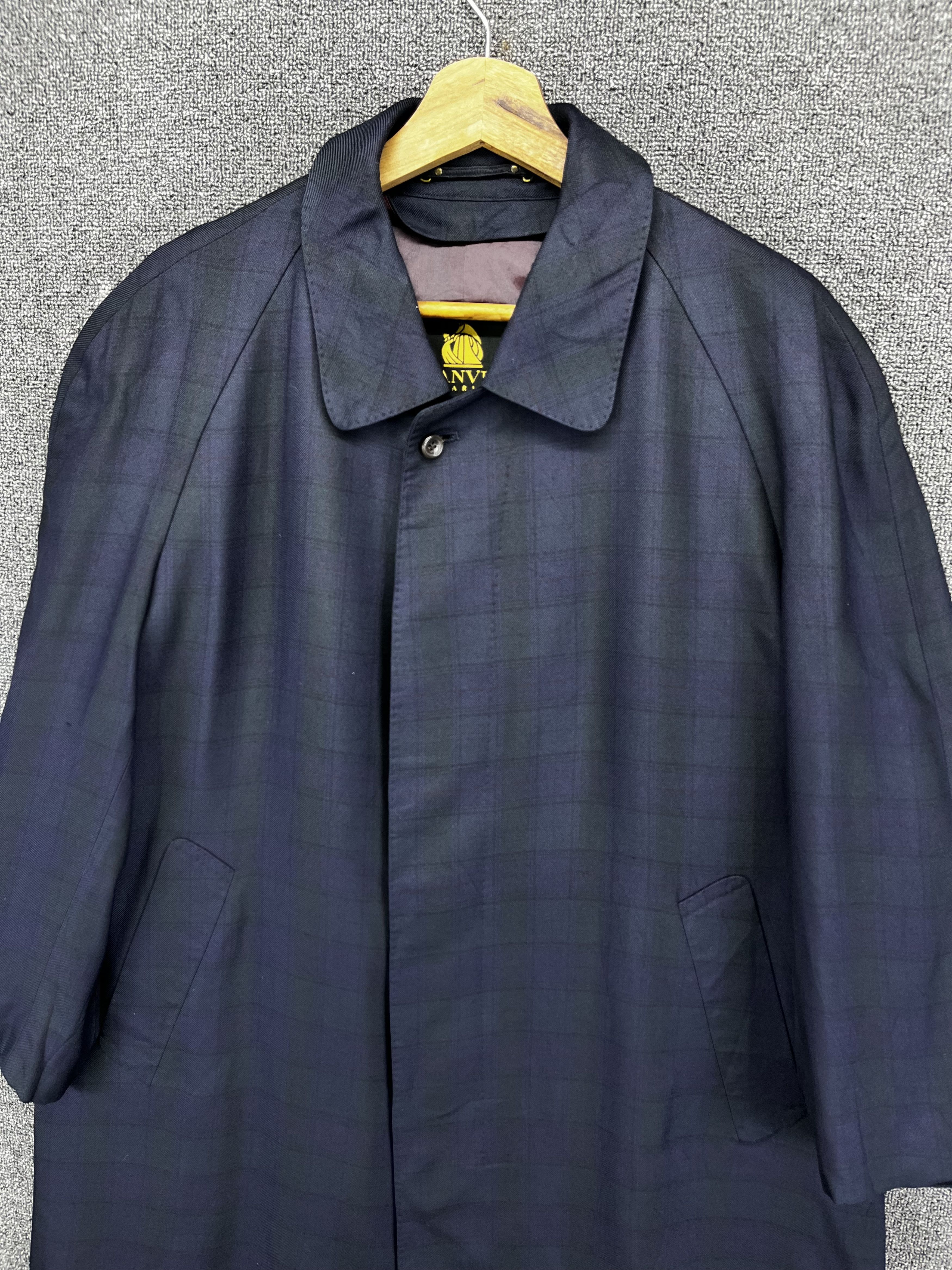 Lanvin Vintage Lanvin Shadow Plaids Rare Button Up Jacket Size US M / EU 48-50 / 2 - 5 Thumbnail