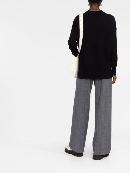 Jil Sander o1s22i1n0125 Oversized crewneck Sweater in Black Size S / US 4 / IT 40 - 4 Thumbnail