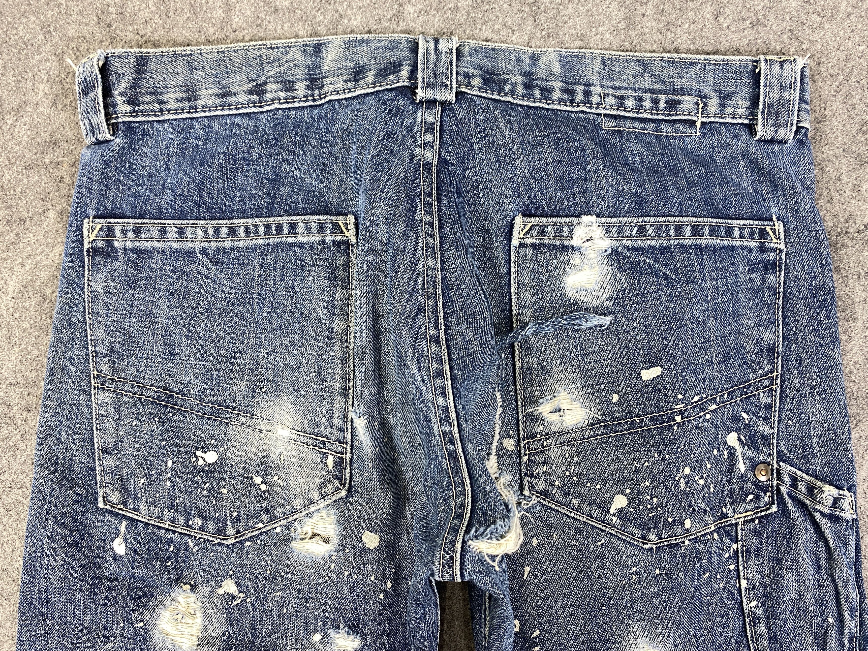Hysteric Glamour Vintage Alternative Painter Jeans 33x28.5 Denim - JN3261 Size US 33 - 4 Thumbnail