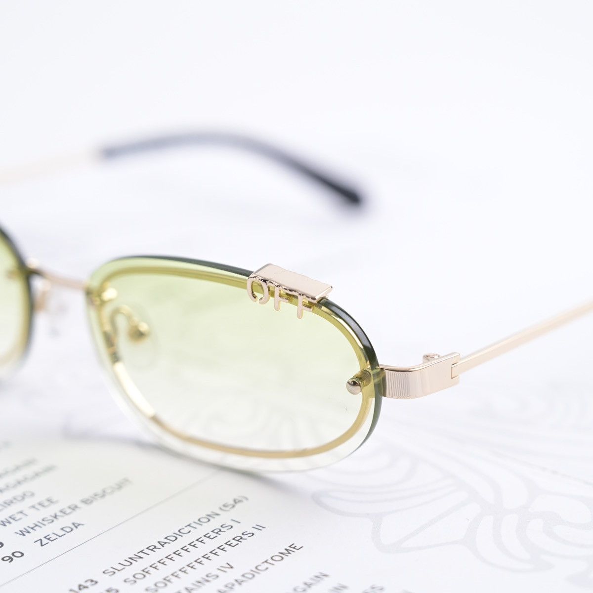 Off-White OFF WHITE MIAMI GOLD GRADIENT GREEN SUNGLASSES Size ONE SIZE - 11 Thumbnail