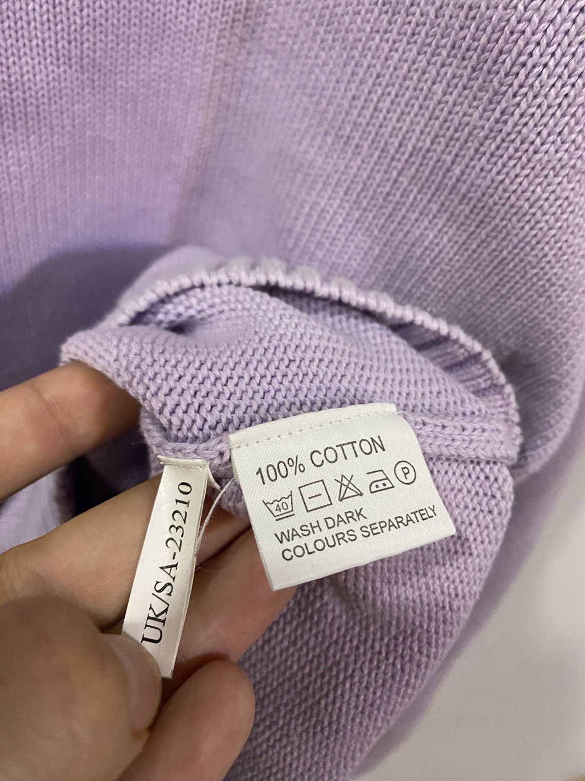 Yves Saint Laurent Lilac YSL Sweater Knit Baby Blue Old Money Paris Vintage Size US L / EU 52-54 / 3 - 7 Thumbnail