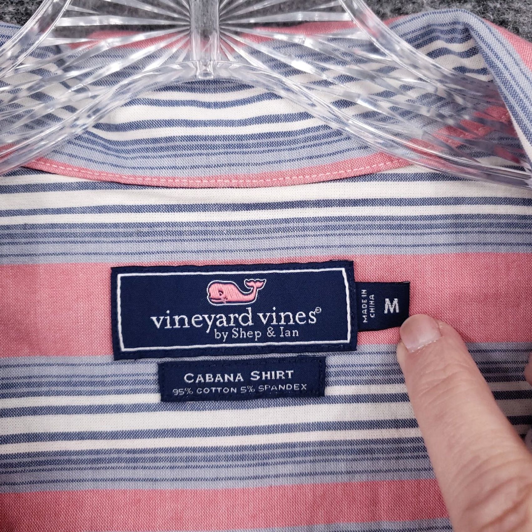 Vineyard Vines Vineyard Vines Button Up Shirt Men Medium Red Canaba Stripe Short Sleeve Stretch Size US M / EU 48-50 / 2 - 6 Thumbnail