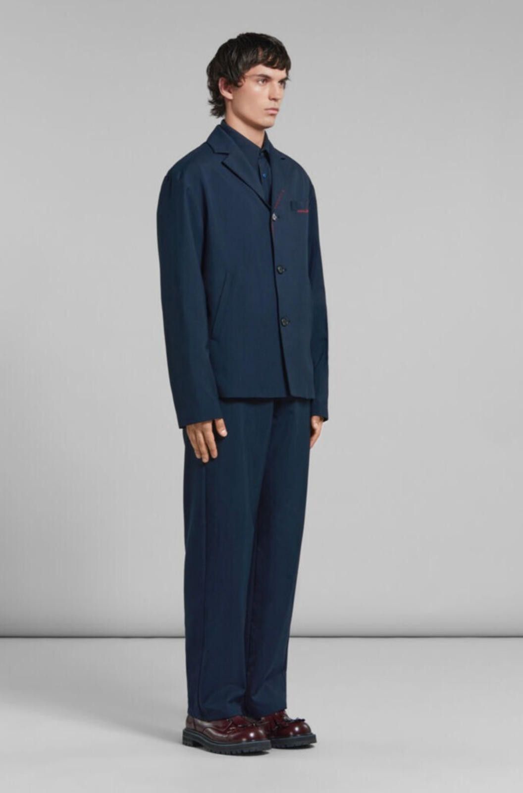 Marni $695 Marni Blue Workwear Tropical Wool shirt sz 46 Size US M / EU 48-50 / 2 - 4 Thumbnail