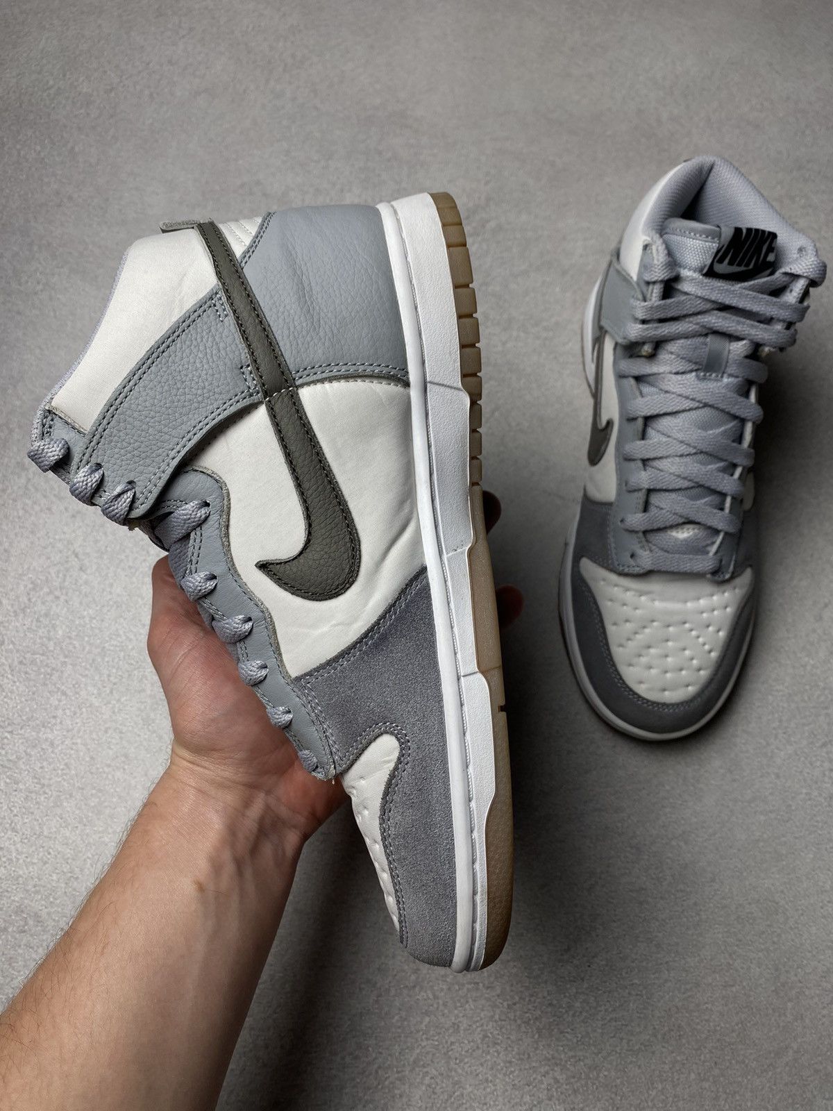 Nike 🔥RARE🔥 1 OF 1 Nike Dunk ID Low sneakers grey / white US8 Size US 8 / EU 41 - 7 Thumbnail