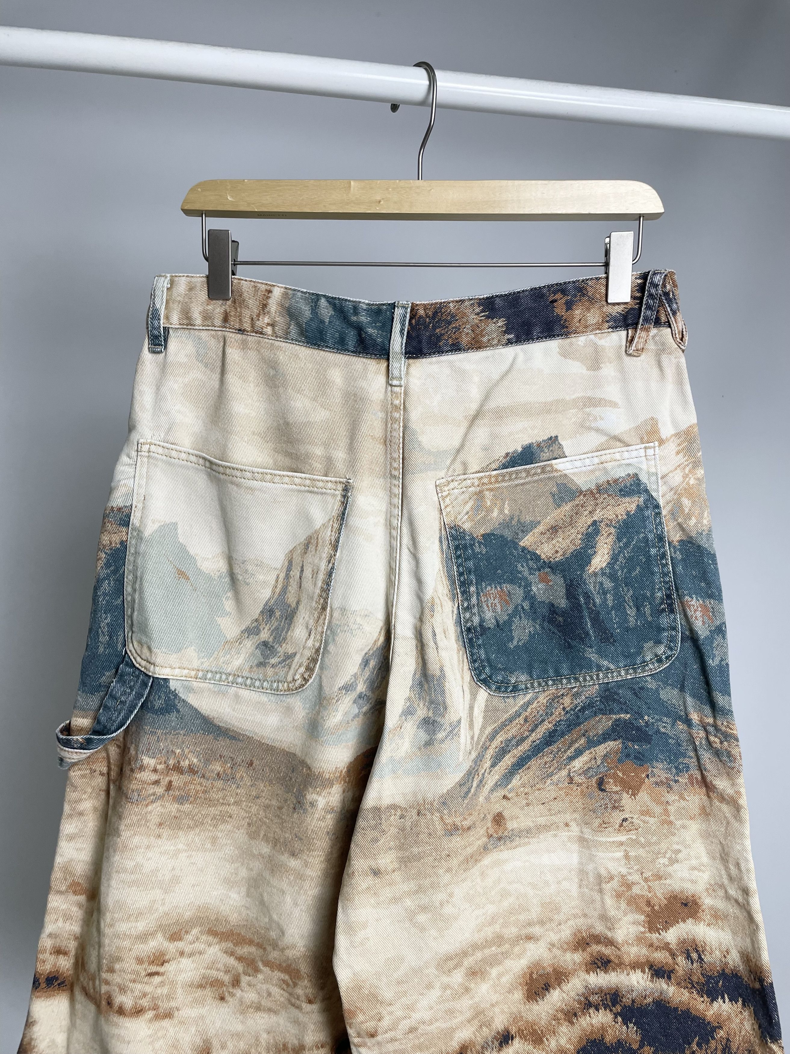 Represent Clo. Zara x Two Jeys 2 Cowboy Western Carpenter Denim Shorts Size US 30 / EU 46 - 14 Thumbnail