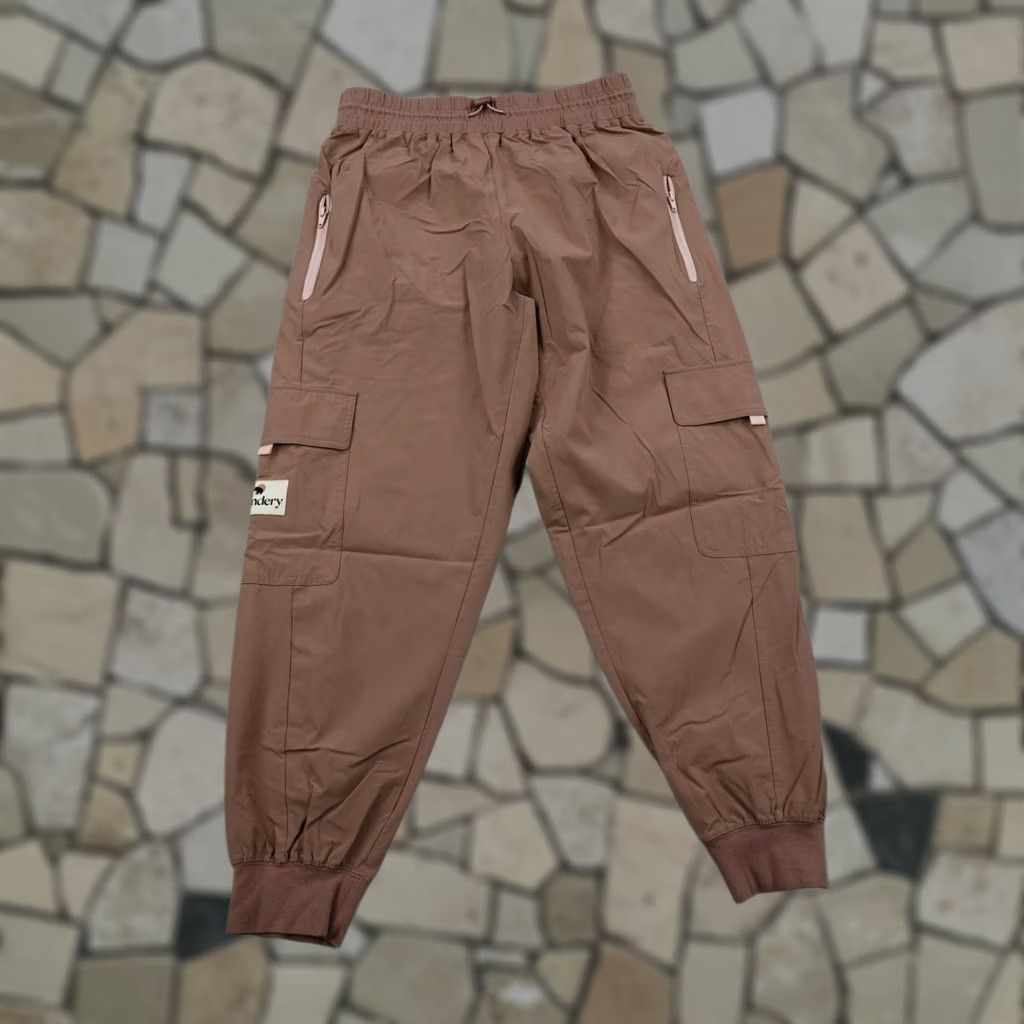 Vintage Wondery Pants Womens Medium Pink Brown Cargo Joggers Lightweight Performance Size 32" / US 10 / IT 46 - 1 Thumbnail