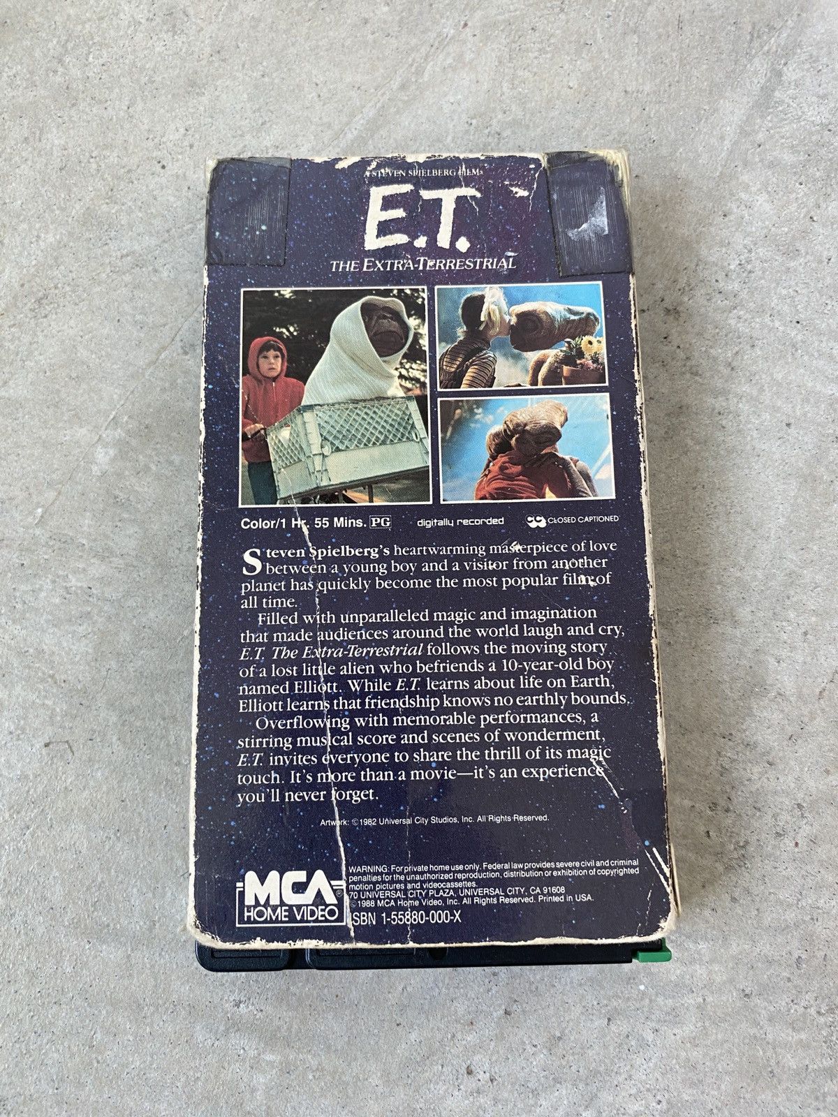 Universal Studios ET The Extra-Terrestrial VHS Size ONE SIZE - 2 Thumbnail