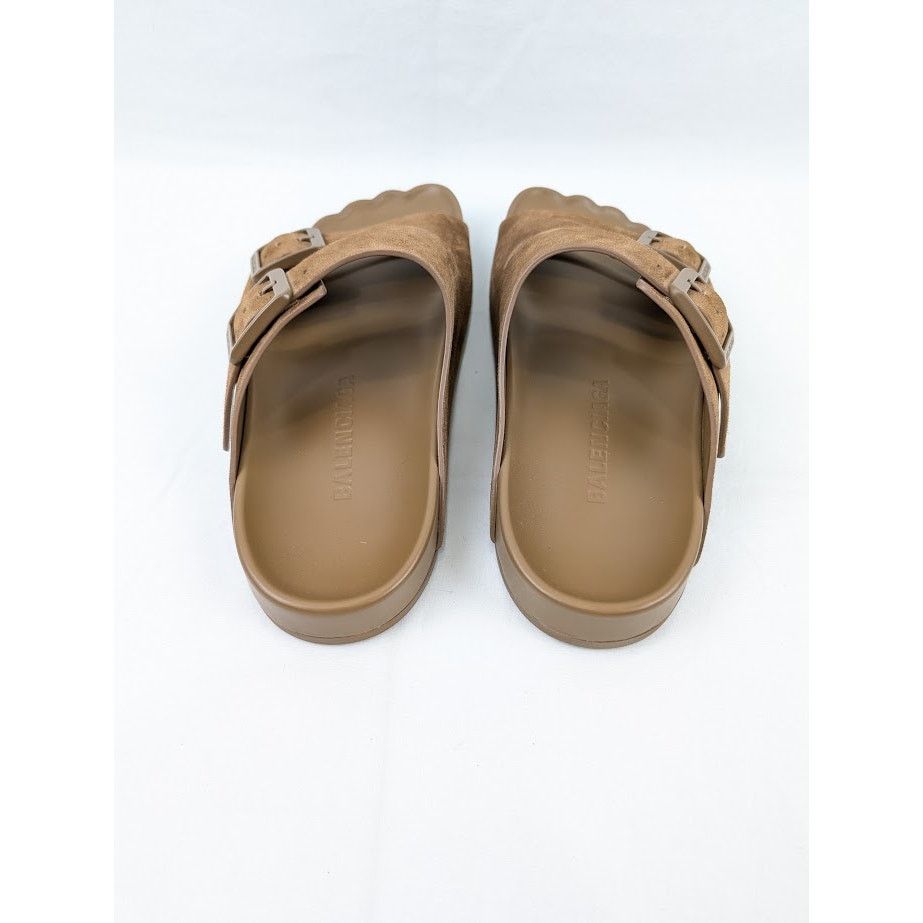 Balenciaga o1rshd1 Q:2 / Suede Sunday Sandals in Brown Size US 9 / EU 42 - 19 Thumbnail