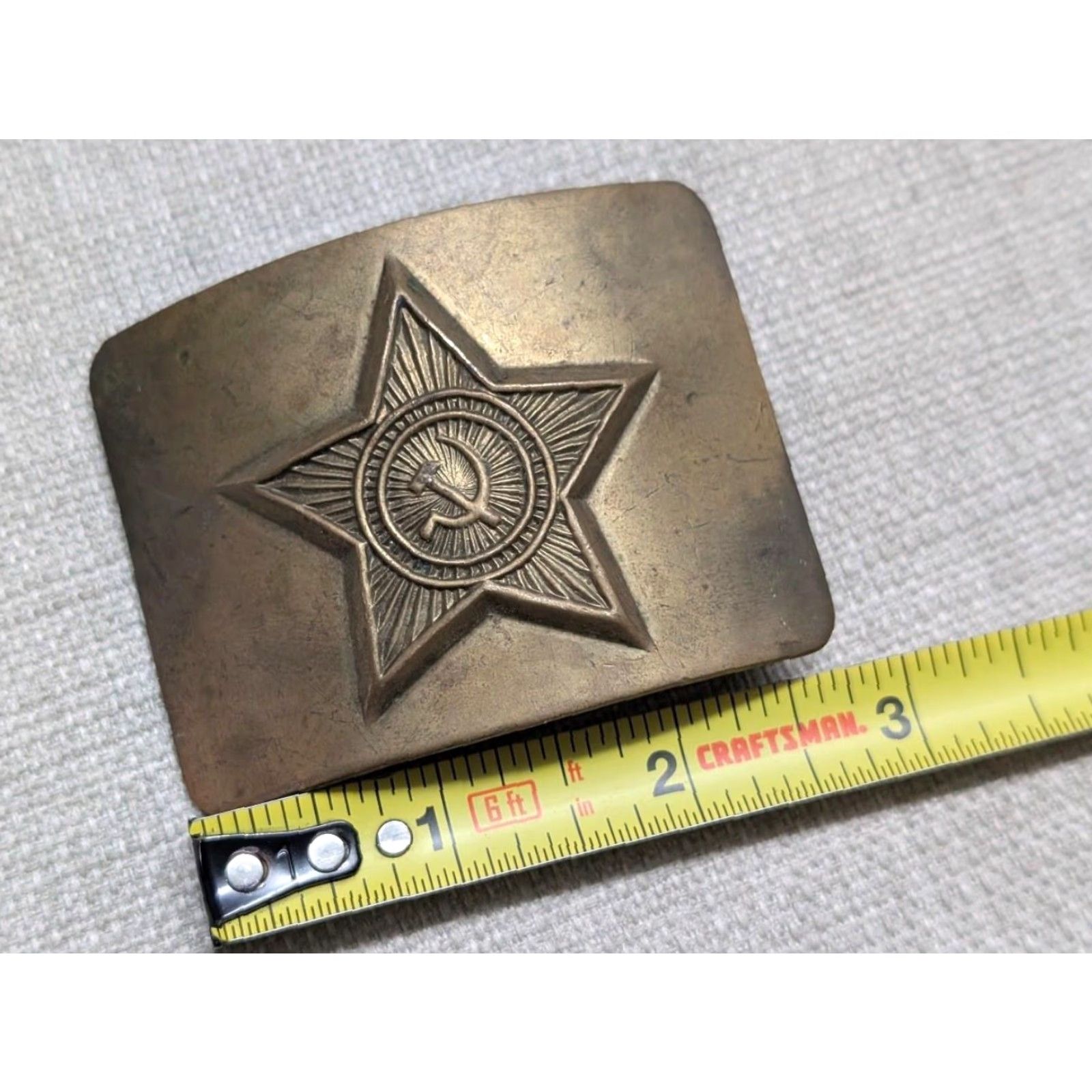 Vintage VINTAGE SOVIET UNION Belt Buckle USSR military BRASS antique russian Buckle Men Brass Belt Buckle Vintage USSR military Size ONE SIZE - 6 Thumbnail