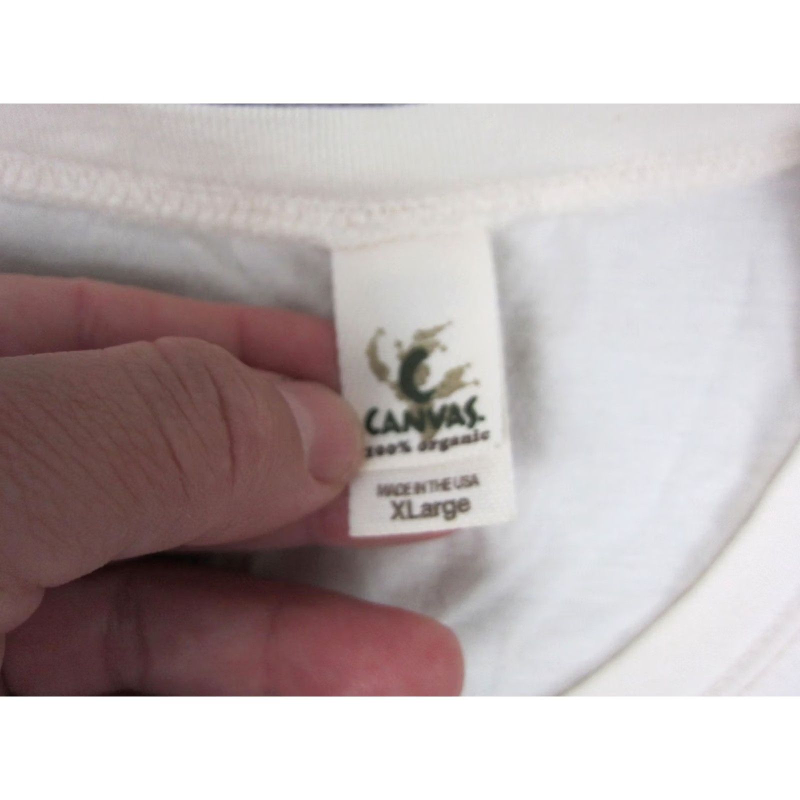 Vintage VINTAGE Canvas Shirt Mens XL White Farmers Market City Outdoor 90s Theme T-Shirt Size US XL / EU 56 / 4 - 3 Thumbnail