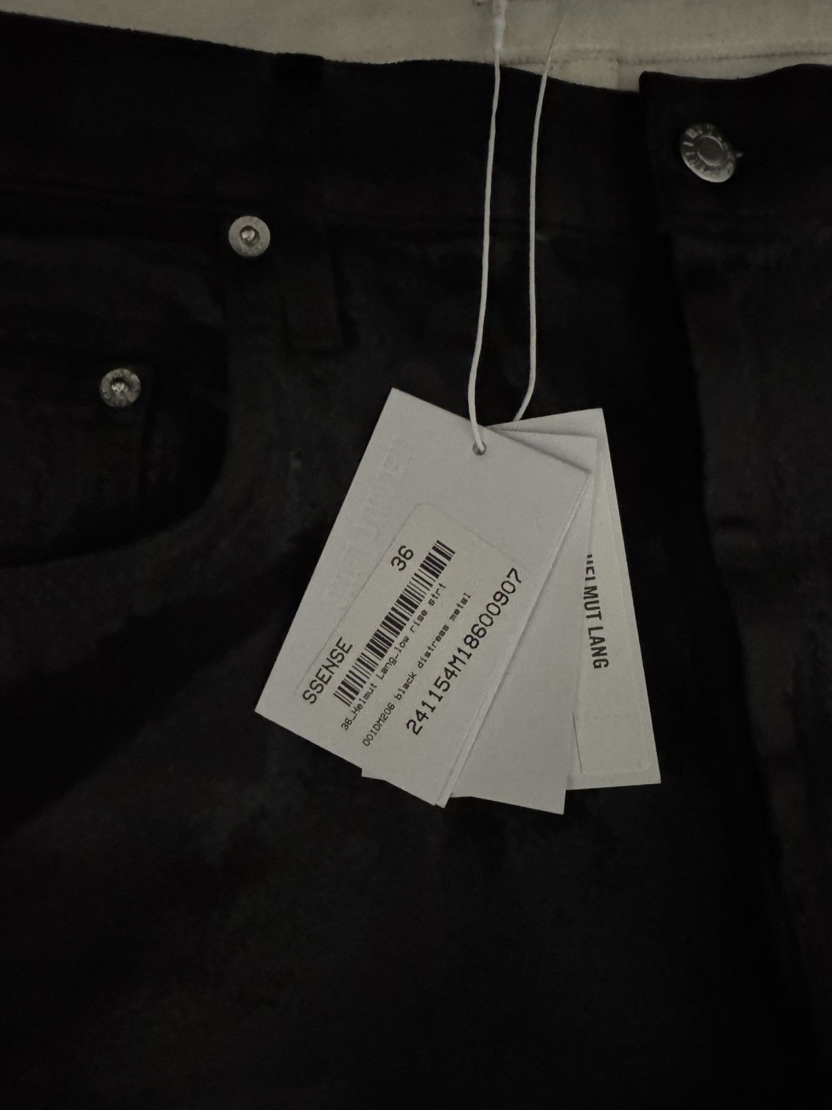 Helmut Lang Black Foiled Jeans Size 36 Size US 36 / EU 52 - 3 Thumbnail