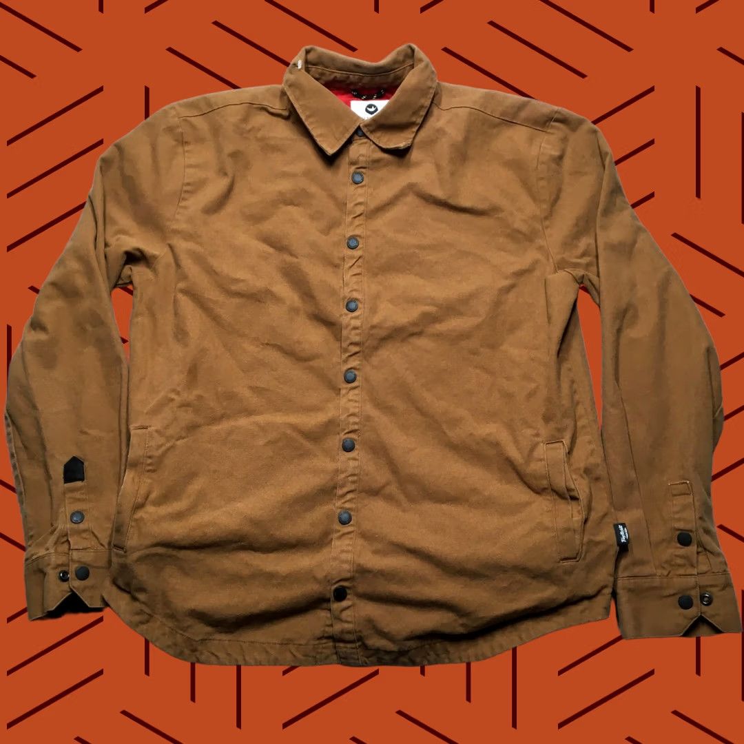 Vintage Fayettechill Shirt Jacket XL Brown Canvas Lined Workwear Snap Front Collared Pockets Mens Size US XL / EU 56 / 4 - 1 Thumbnail