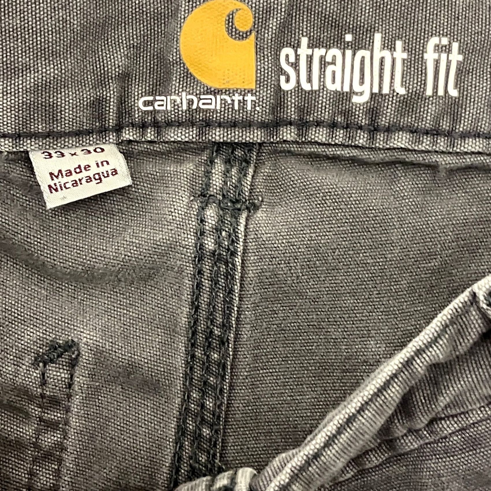 Carhartt Carhartt Carpenter Trousers Mens 33W 30L Grey Straight Fit Stretch Workwear Size US 33 - 5 Thumbnail