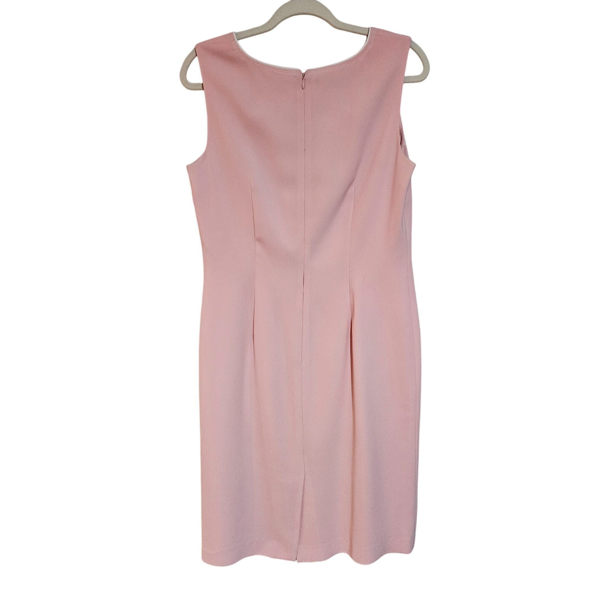 Anne Klein Anne Klein Women’s Pink Sheath Dress 8 Quiet Luxury, Spring Size M / US 6-8 / IT 42-44 - 5 Thumbnail