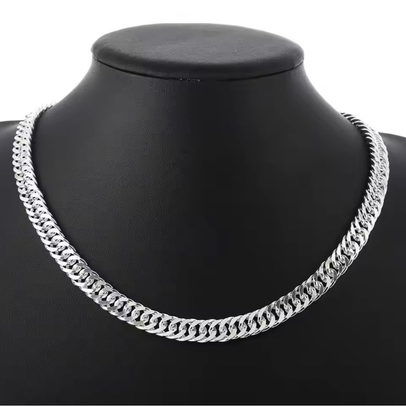 Other Width 6MM chain 925 Sterling Silver Plated Necklaces Size ONE SIZE - 1 Thumbnail