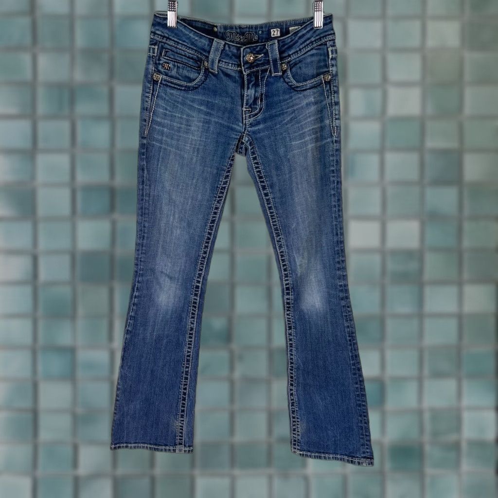 Miss Me VINTAGE Miss Me Jeans Womens Size 27 Blue Boot Cut Signature 30X32 Size 27" / US 4 / IT 40 - 1 Thumbnail