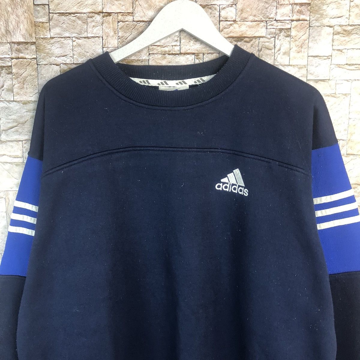 Adidas × Vintage Adidas Dark Blue Sweatshirt #A6 Size US XL / EU 56 / 4 - 5 Thumbnail