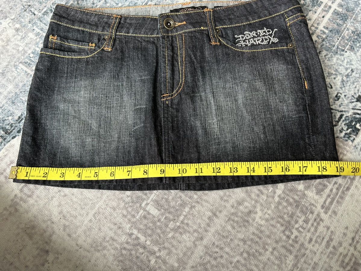 Ed Hardy Ed Hardy Rhinestone Jeans Skirt Size 33" - 17 Thumbnail
