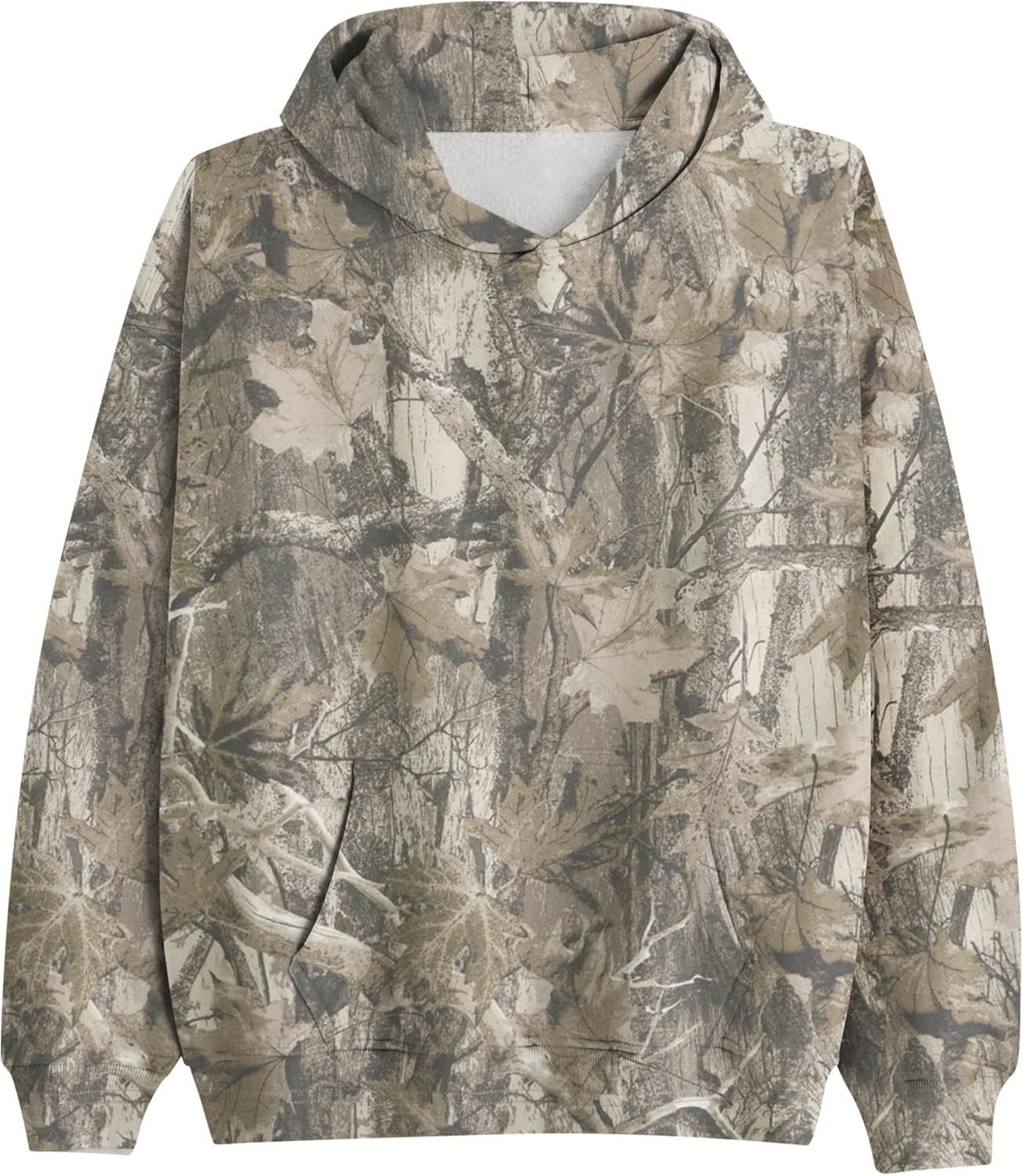 The Unbranded Brand Unisex Cotton Blend Camo Hoodie Size US M / EU 48-50 / 2 - 1 Thumbnail