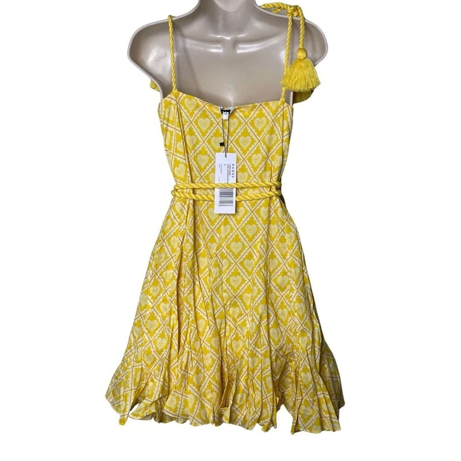 RHODE NWT RHODE Casey Dress in Love Lockdown Yellow sz S Size S / US 4 / IT 40 - 7 Thumbnail