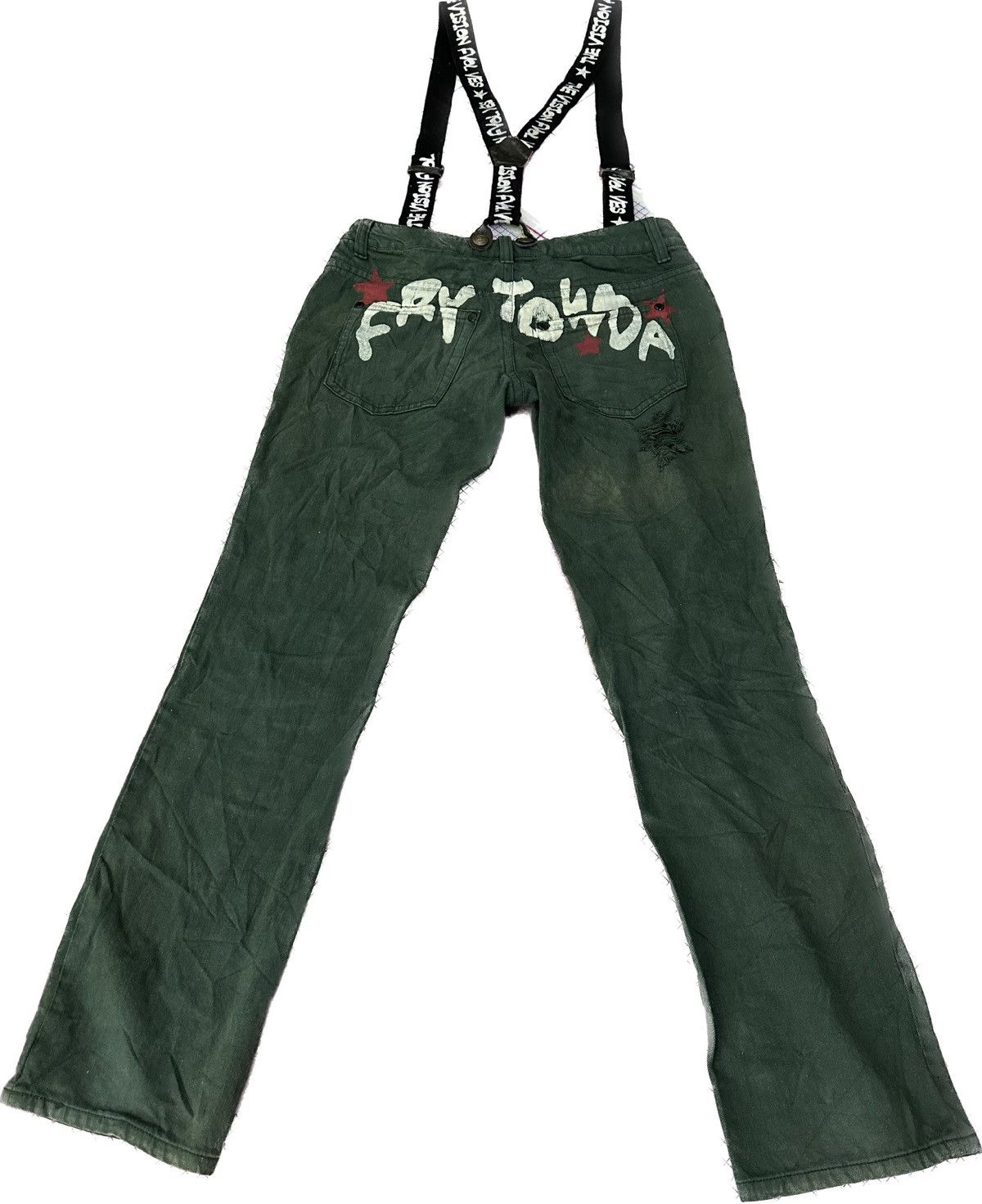 If Six Was Nine × Japanese Brand × Le Grande Bleu (L.G.B.) Rare Japanese Cargo Bondage Distress Jeans Size US 34 / EU 50 - 7 Thumbnail