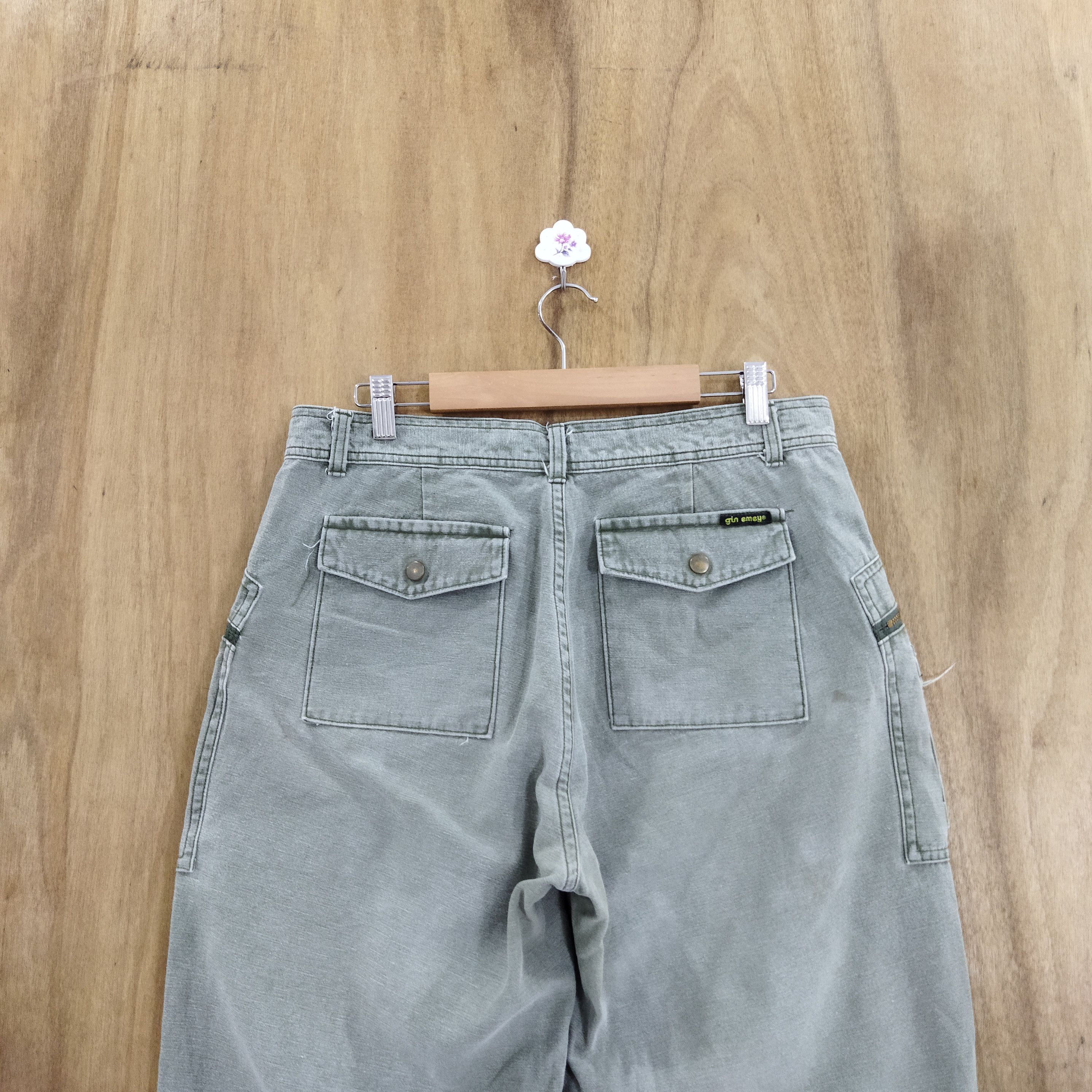 Japanese Brand GINEMEY FADED GREEN BUSH PANTS Size US 32 / EU 48 - 7 Thumbnail