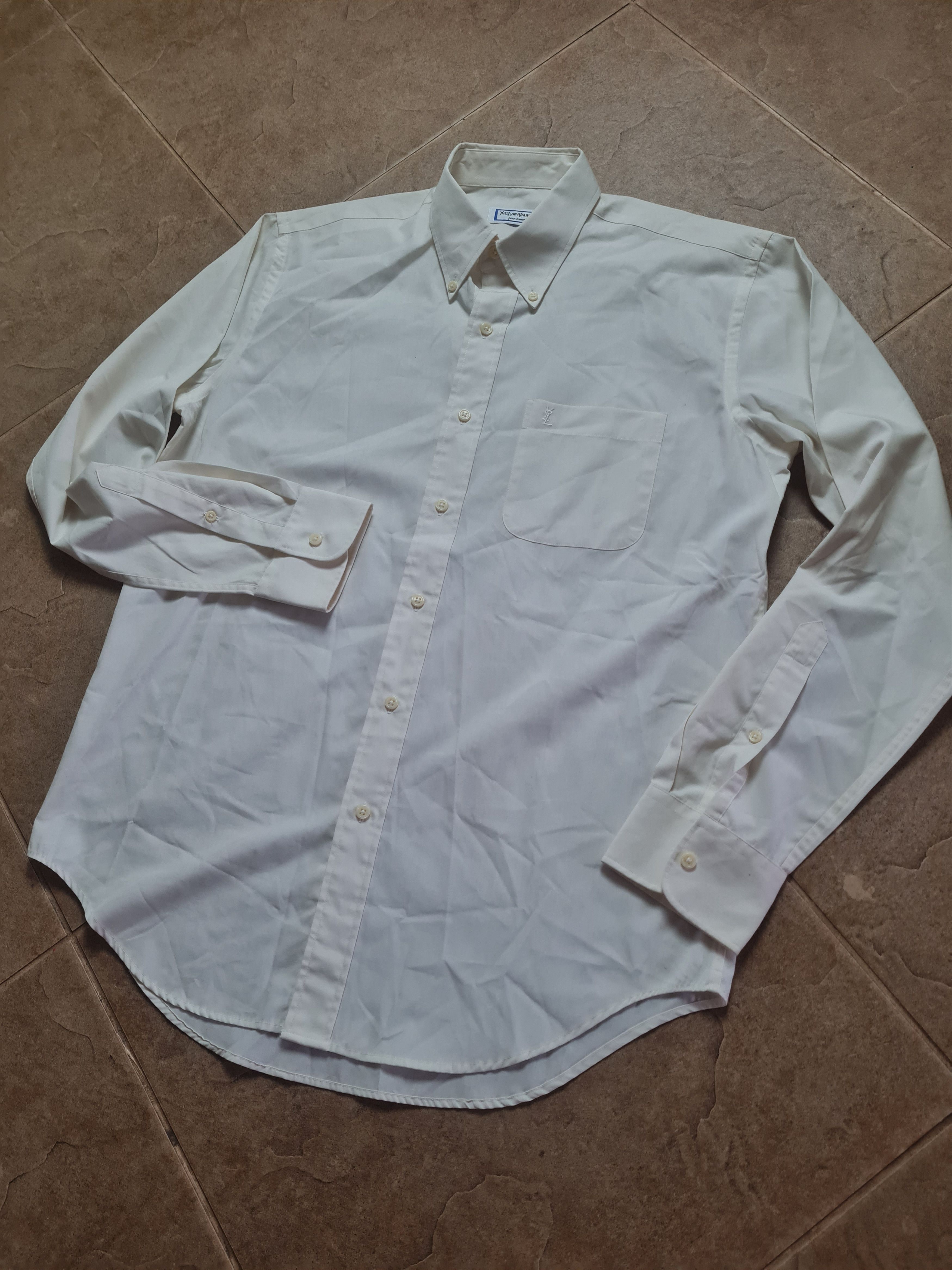 Yves Saint Laurent Vintage YSL Shirt Cotton Yves Saint Laurent Shirtsleeve 90s Size US M / EU 48-50 / 2 - 23 Thumbnail