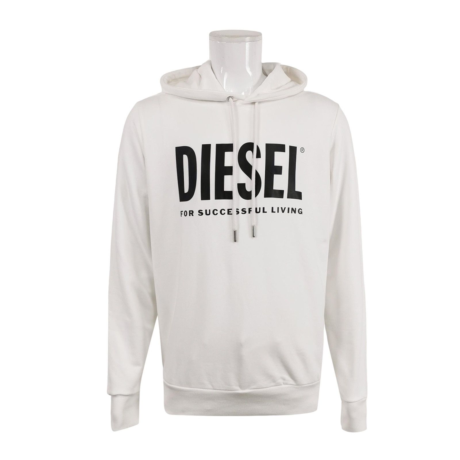 Diesel Diesel Logo Print Hoodie White L Size US L / EU 52-54 / 3 - 1 Thumbnail