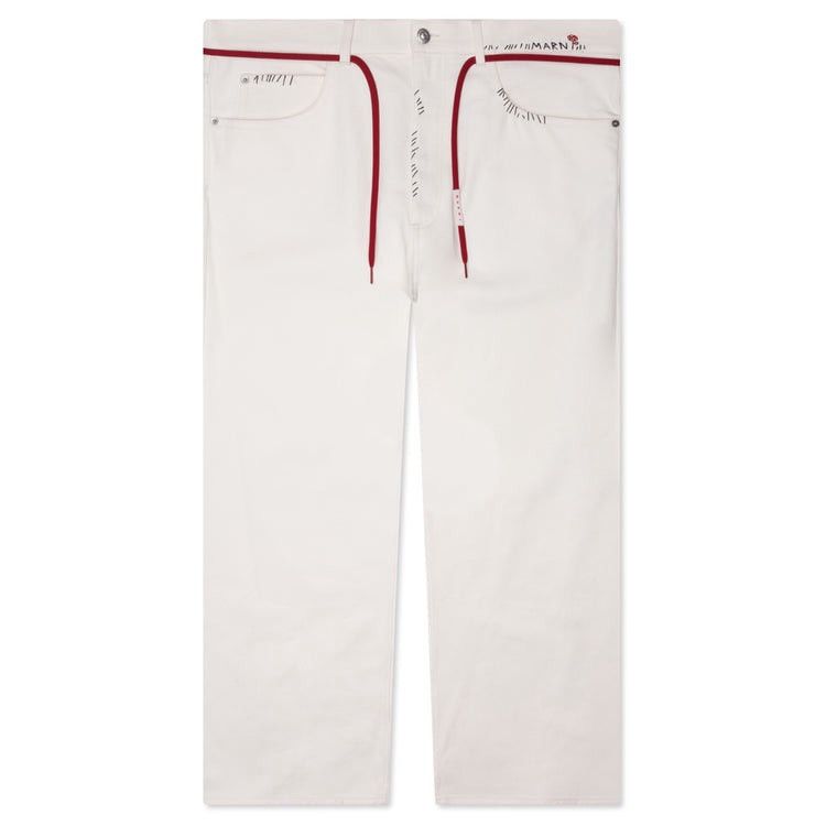 Marni DRAWSTRING TROUSERS - LILY WHITE Size US 29 - 1 Thumbnail