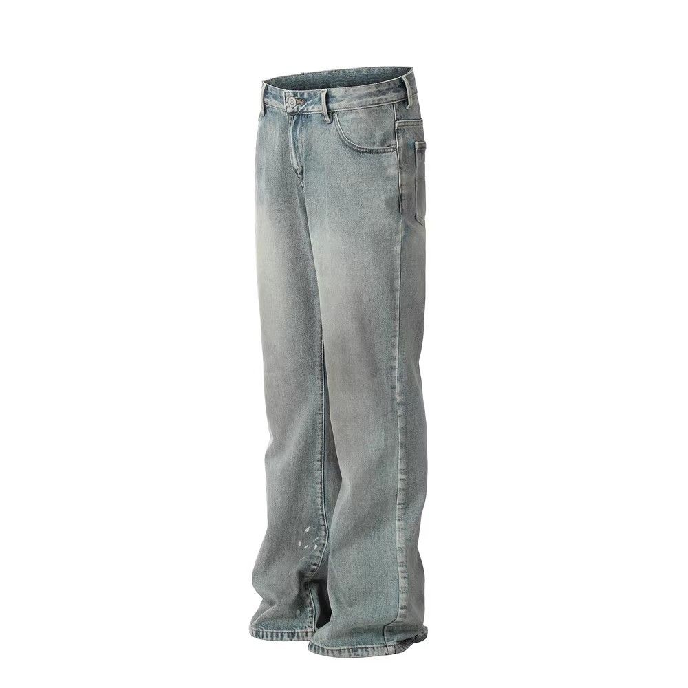 Japanese Brand Punk hip-hop trend washed distressed dirty jeans Size US 34 / EU 50 - 2 Thumbnail