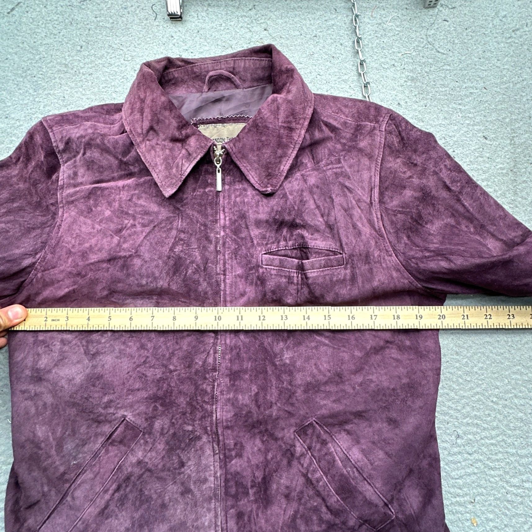 Vintage VINTAGE Brandon Thomas Suede Leather Jacket Womens Medium Purple Lined Bomber Jacket Size M / US 6-8 / IT 42-44 - 6 Thumbnail