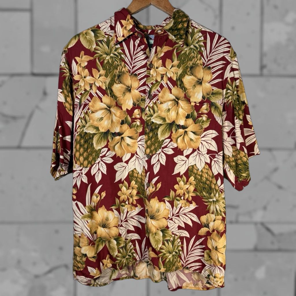 Reyn Spooner VTG Reyn Spooner Hawaiian Shirt Mens M Red Floral Print Rayon Short Sleeve Button-Up 90s Ocean Fiesta Mens Size US M / EU 48-50 / 2 - 1 Thumbnail