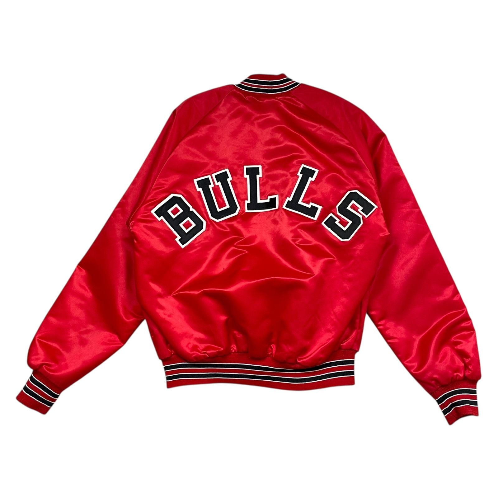 NBA VTG 90s CHICAGO BULLS CHALK LINE SATIN BOMBER JACKET SIZE M Size US M / EU 48-50 / 2 - 1 Thumbnail