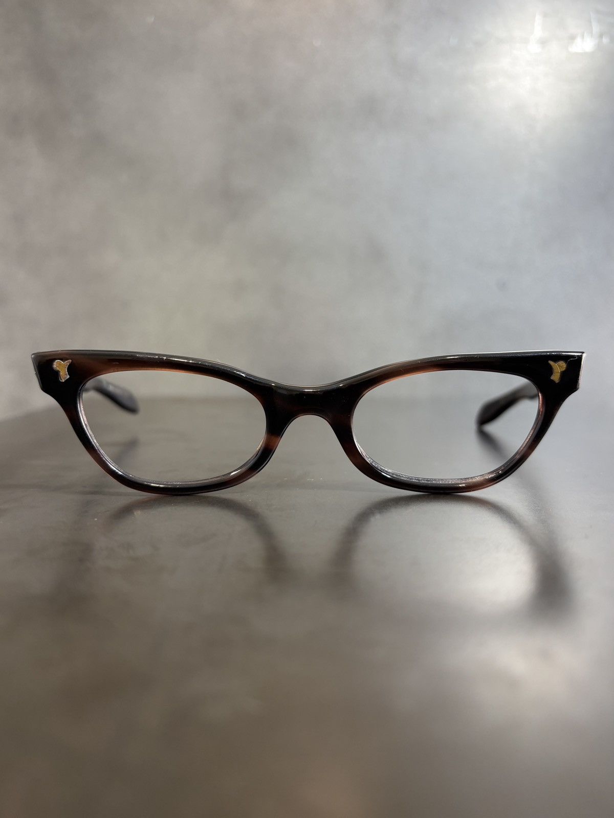 American Optical 1960s Liberty Optical Eyeglasses Vintage Frames USA Horn Rim Size ONE SIZE - 14 Thumbnail